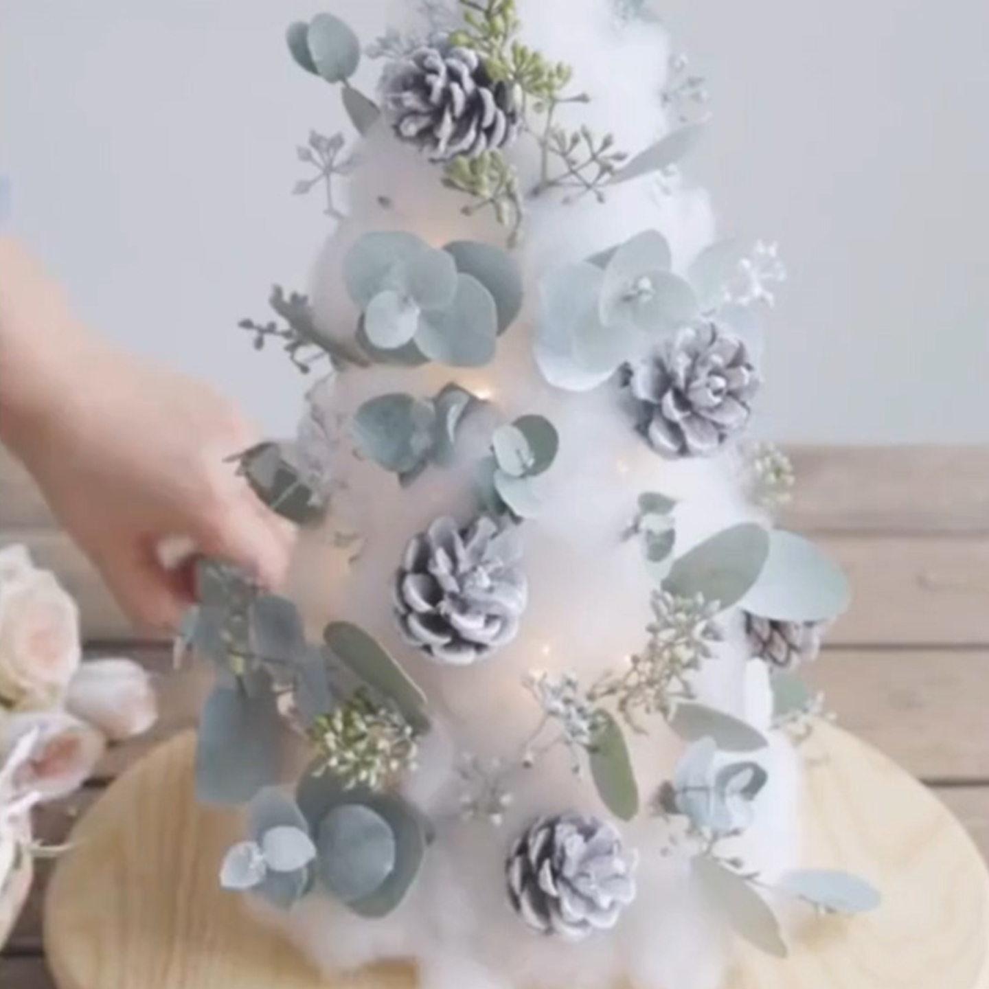 桌面圣诞树发光摆件北欧风