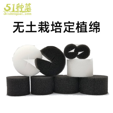 圆形定植绵水培海绵十字种菜定植海绵育苗海绵30MM45MM50MM60MM25