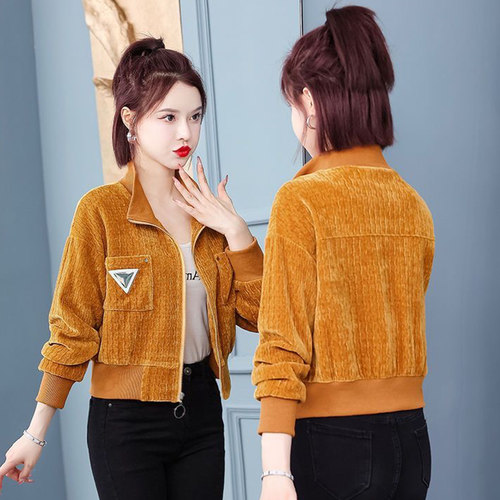 秋冬减龄百搭小个子拉链开衫外套