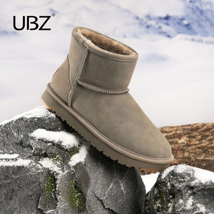 厚底加绒加厚保暖面包东北棉鞋 UBZ 防水皮面雪地靴男2025年冬新款