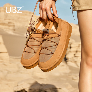 保暖加厚低帮短靴棉鞋 UBZ 防滑时尚 新款 防水加绒雪地靴女2025冬季