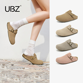 防水软底勃肯鞋 孕妇拖鞋 女外穿2026年春秋新款 UBZ 厚底一脚蹬拖鞋