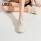 白色低帮百搭小众设计感女鞋 UBZ 2024新款 防水厚底帆布鞋 女春秋季