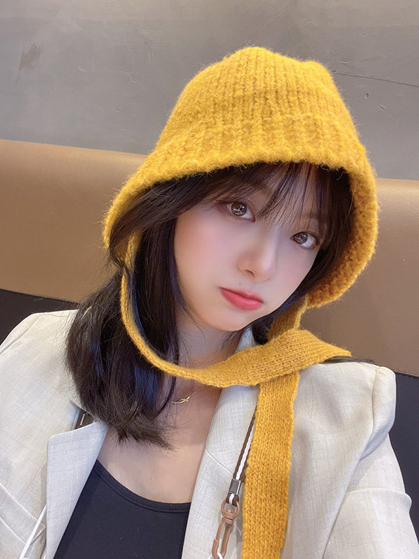 毛线帽韩国代购针织女韩国休闲冬