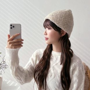 毛线帽韩国代购基础款beanie美拉德针织帽子明星款男女冬季早春新