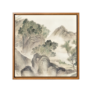 上品印画 恽寿平湖山春暖12幅 大气新中式客厅装饰画墙壁画挂画