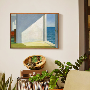 上品印画 爱德华霍普写实风景12幅 海边的房间北欧卧室装饰画