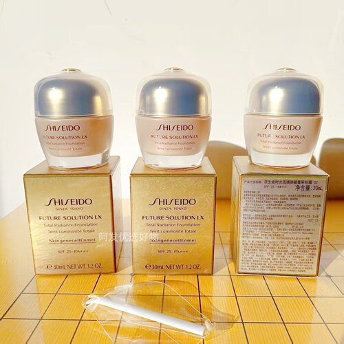 资生堂时光琉璃御藏奢采粉霜30ml粉底液防晒SPF25遮瑕修饰N1G1G2