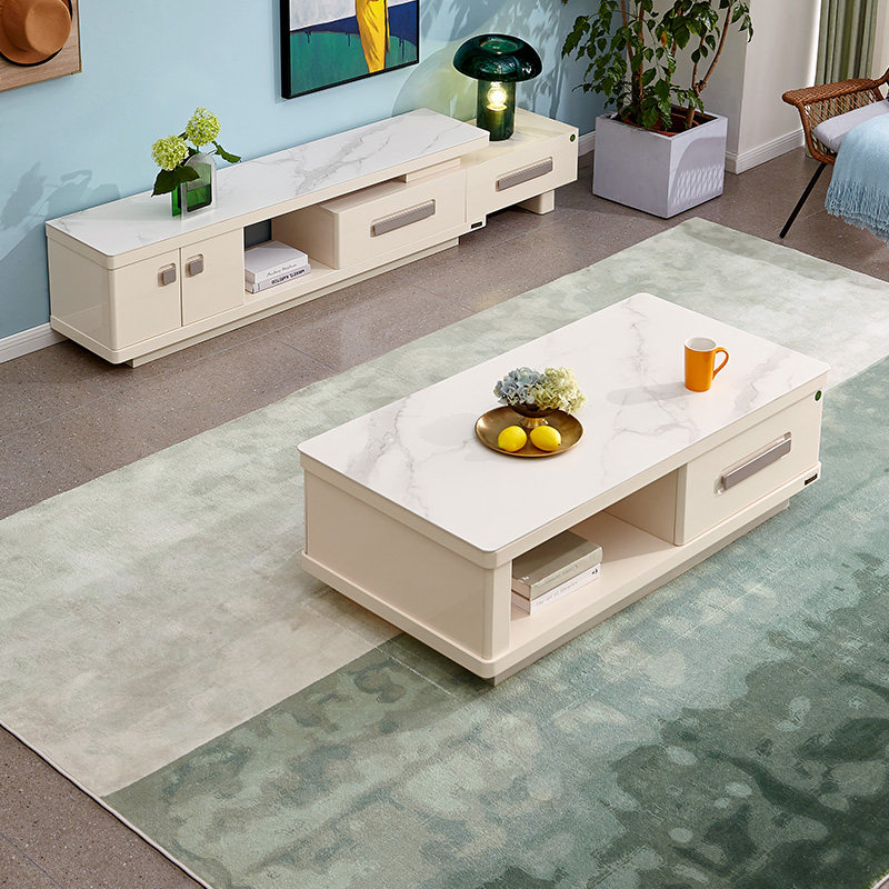 全友家居简约现代岩板茶几电视柜组合客厅小户型伸缩落地柜36111A,住宅家具,电视柜,淘宝优惠券,粉丝福利购,淘宝优惠卷