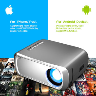 WIFI Projector Mini Smart Real 1080P Full HD Bluetooth投影机