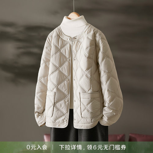 IHIMI海谧小香风设计感薄款棉衣