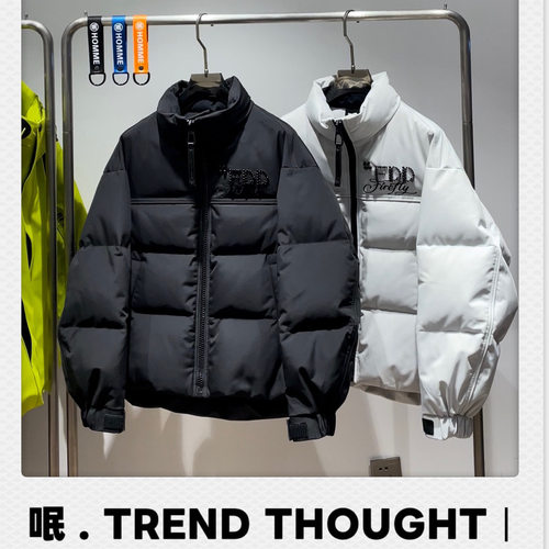 呡 . TREND THOUGHT丨FDD白鸭绒男士刺绣串珠高级感羽绒服