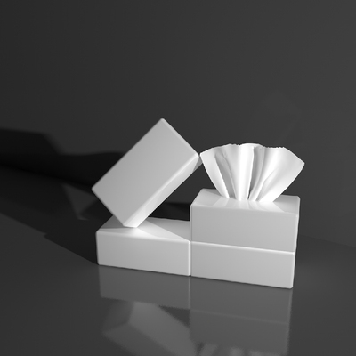 纸巾模型三维纸巾抽纸模型通用3D格式模型建模定制606