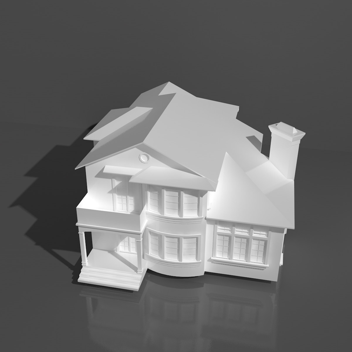 3D房子模型三维房子模型法式房子别墅房子模型定制建筑房子552