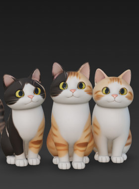 猫模型建模定制3D模型三维模型OBJ模型猫可爱猫模型622