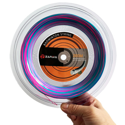 特价包邮大盘200米ZARSIA羽毛球线双色线彩虹线训练弹性