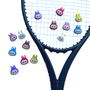 2025新款双面labubu网球拍避震器硅胶可爱拉布布减震器卡通大头