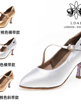 LDAE女摩登舞鞋女式软底中高跟华尔兹舞鞋女式专业探戈舞鞋