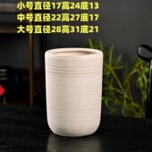 大码 简约素陶透气样根复古花盆陶土金钱树虎皮兰民宿客厅落地手工