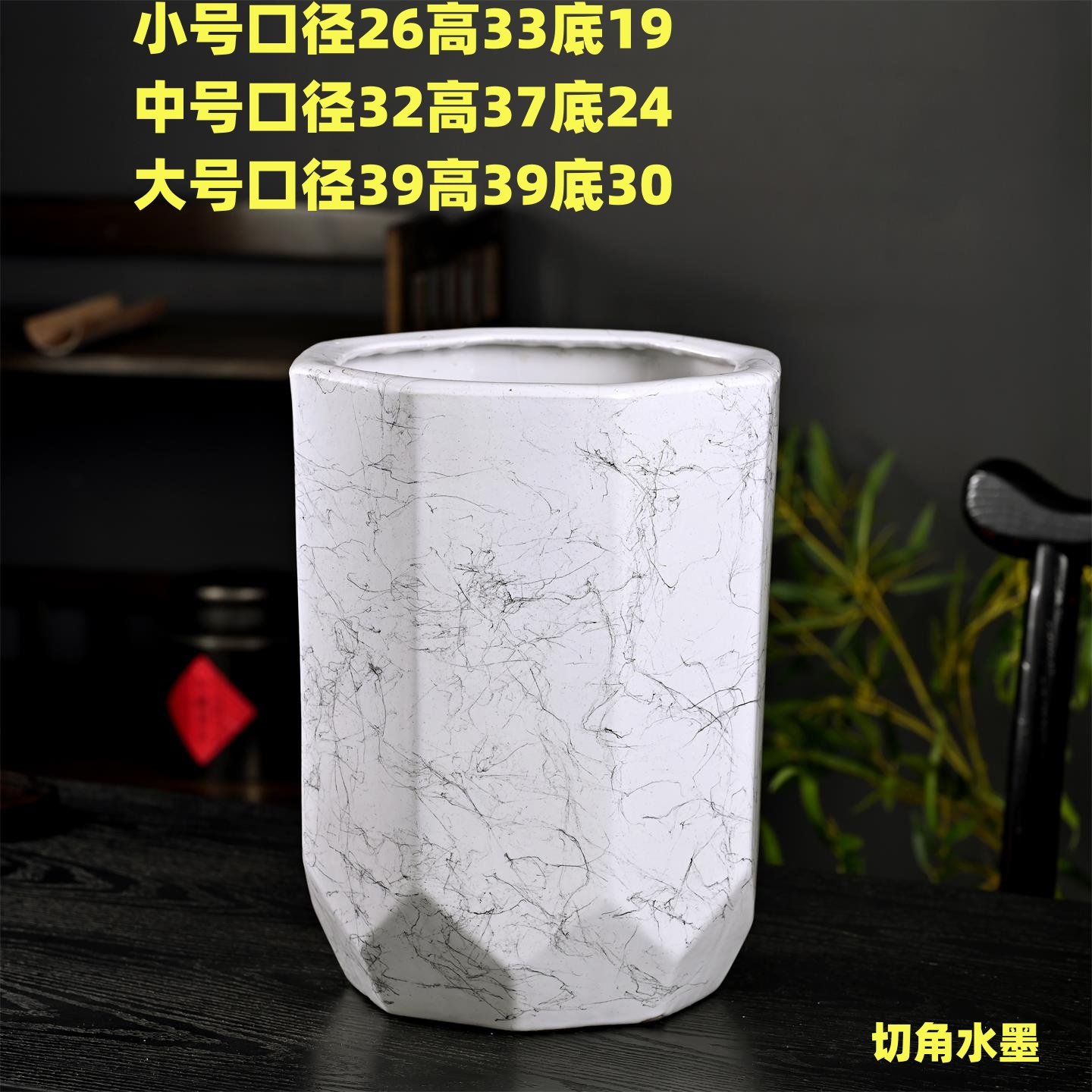 特大号家用白色创意高盆高筒深盆大码简约陶土花盆陶瓷栽树盆花钵,家居饰品,花盆,淘宝优惠券,粉丝福利购,淘宝优惠卷