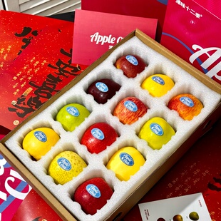 源味十二季Apple club苹果俱乐部宝藏十二拼苹果彩色苹果礼盒装甜