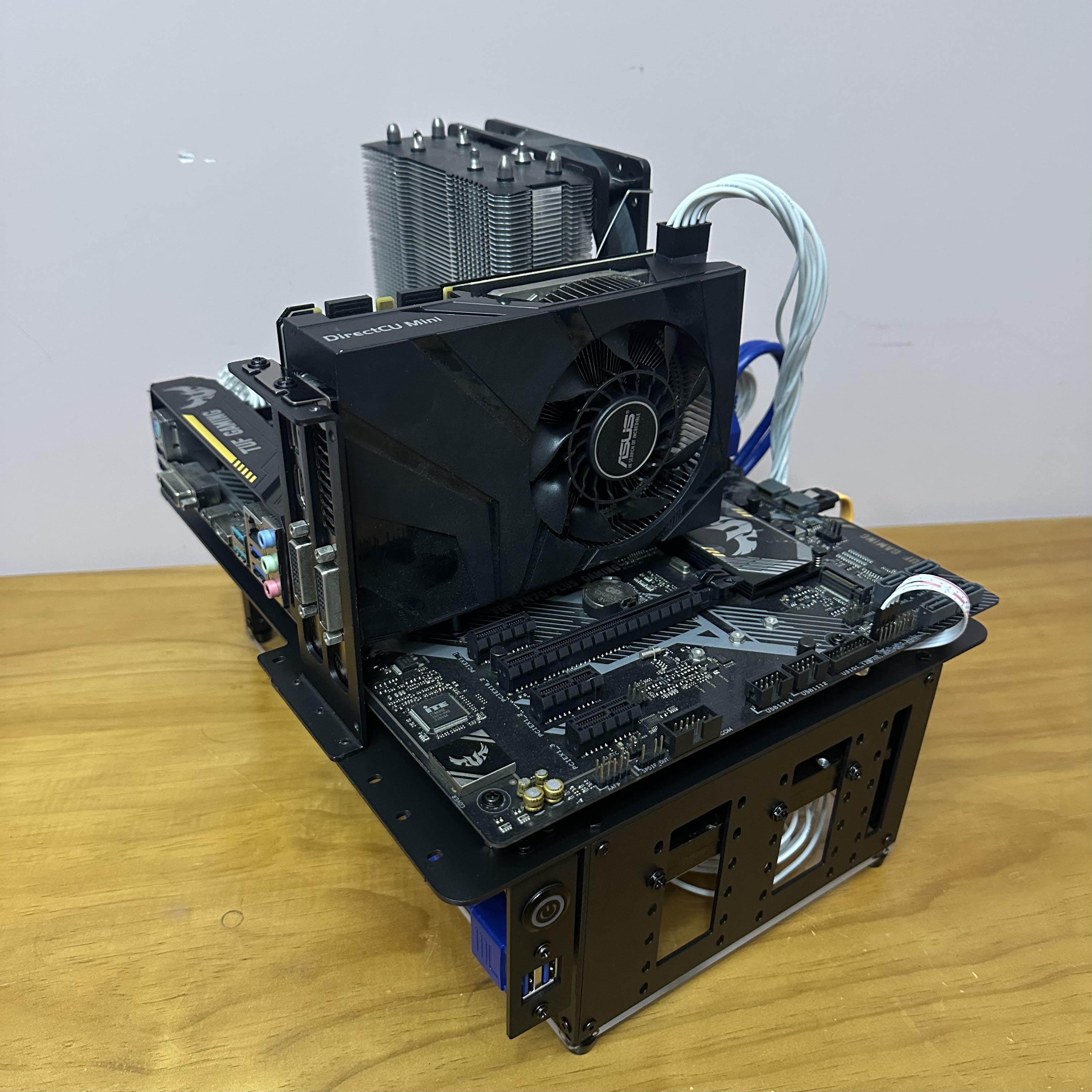 P904开放式机箱 机架 ATX主板 360水冷  SFX+ATX电源图片