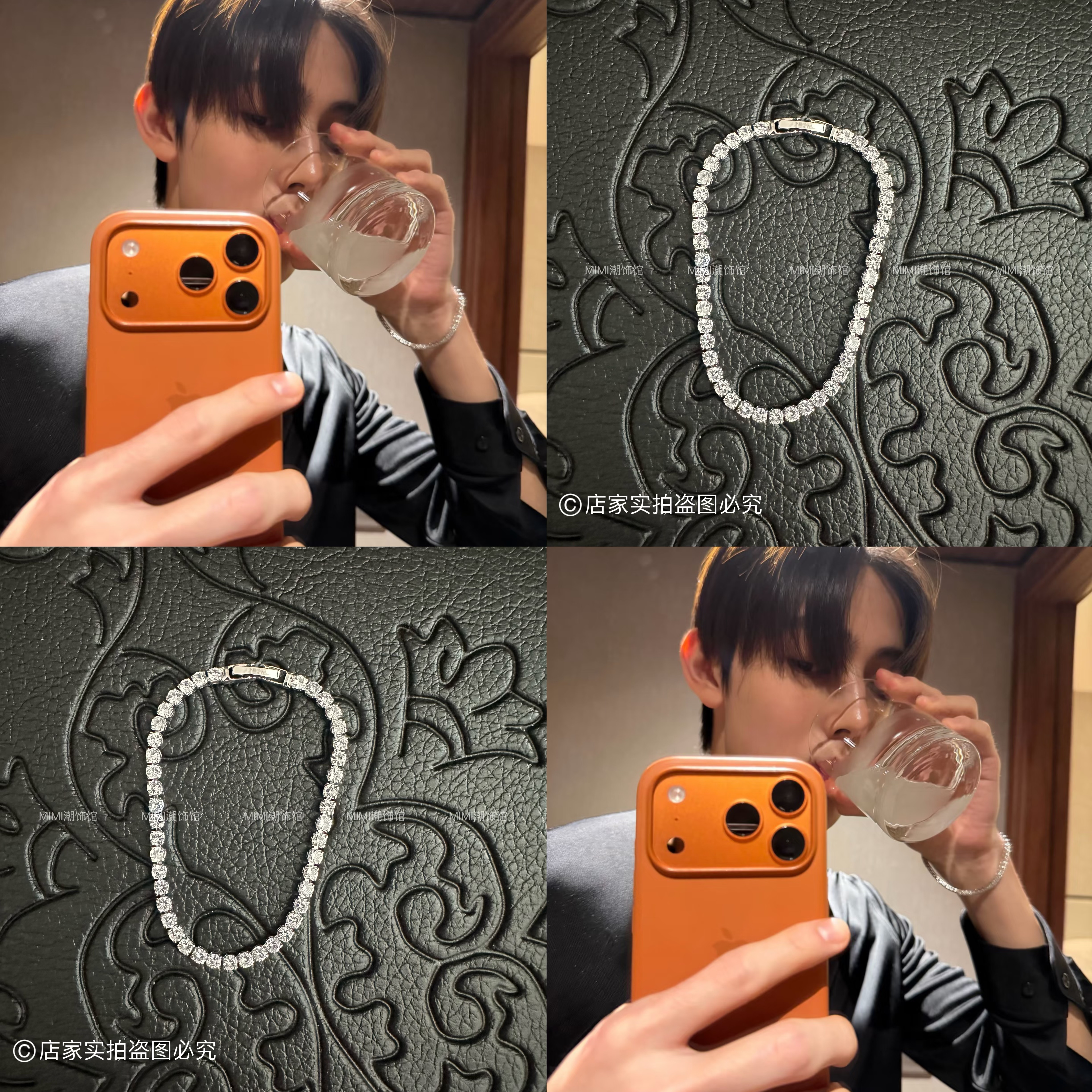【高品质】严成玹同款锆石手链爆闪高颜值手串不掉色小红书爆款