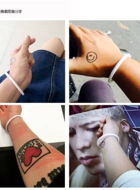 GD同款Bigbang权志龙佩戴韩潮牌素色圆环百搭糖果色男女硅胶手环