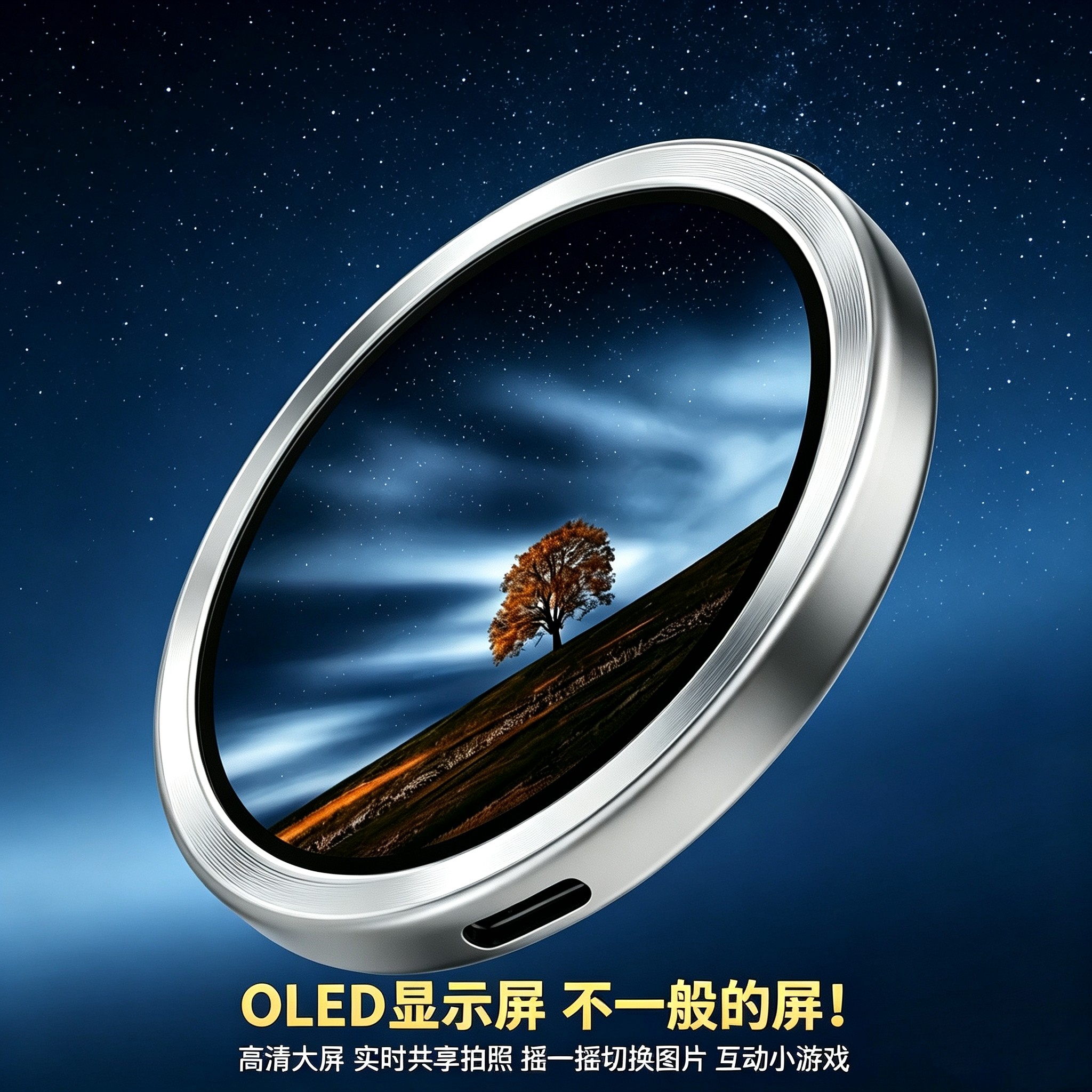 智能磁吸电子吧唧触屏版吧唧高清大屏同屏拍照手机副屏二次元潮玩