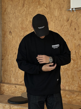 NBHD潮牌圆领卫衣男女宽松日系新款重磅秋冬季休闲套头印花卫衣