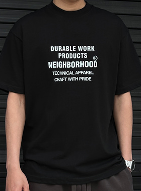 潮牌NBHD夏季新款印花重磅280克圆领小领口休闲潮流宽松短袖T恤男