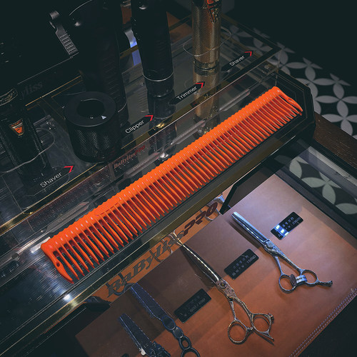 上引above女发梳鬓角梳美发裁剪梳油头剪发梳发廊专用短梳宽齿梳