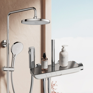 九牧恒温钢琴按键卫浴淋浴花洒套装全铜淋浴器家用卫生间26182