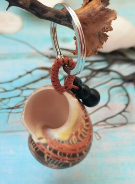 天然海螺贝壳钥匙扣 钥匙链挂饰 情侣大连海边旅游纪念品特价