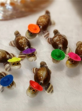 可爱小草莓乌龟 弹簧龟 天然海螺贝壳儿童玩具小动物摆件地摊夜市