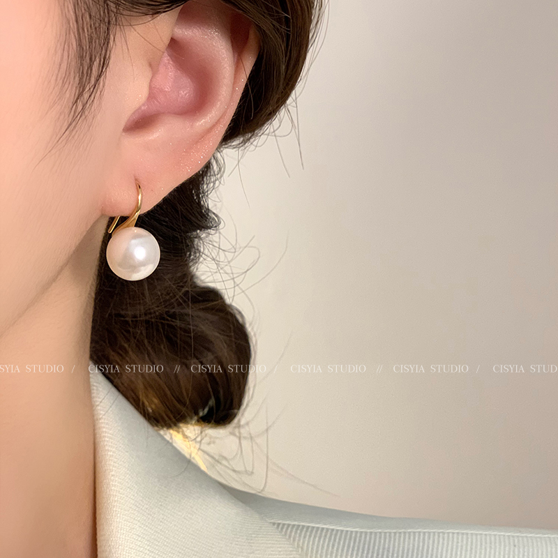 珍珠高跟鞋~百搭大气耳环