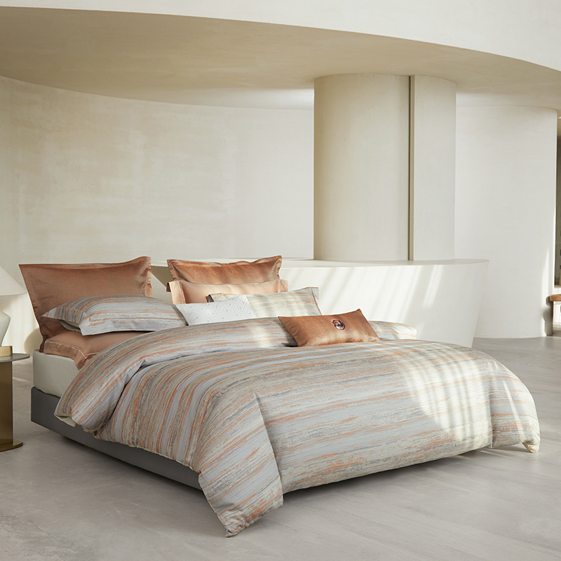 梦洁家纺四件套长绒棉提花美式