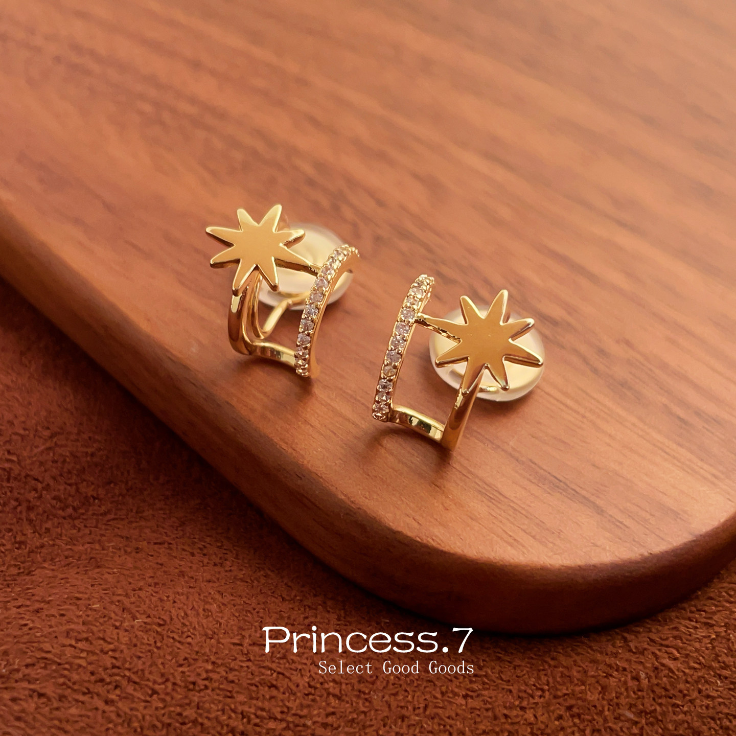 双耳圈一体小巧八芒星镶钻耳环女无耳洞蚊香盘耳夹气质简约耳饰品,饰品/流行首饰/时尚饰品新,耳夹,淘宝优惠券,粉丝福利购,淘宝优惠卷