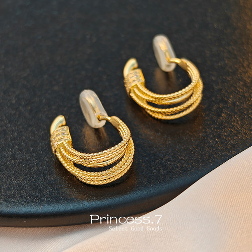 椭圆多层耳夹无耳洞感高级独特