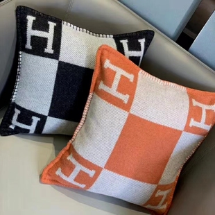 45x45北欧风轻奢ins床头腰靠枕H靠垫H家沙发靠枕枕头含芯欧美大牌