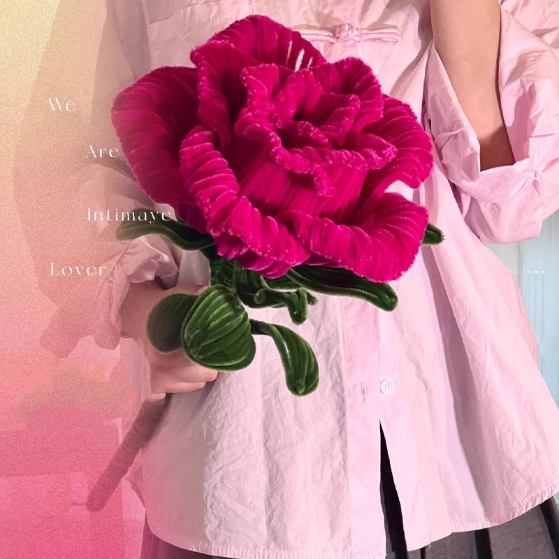 超大彩色成品玫瑰花扭扭棒花束手工diy材料包摆件客厅装饰品拍照