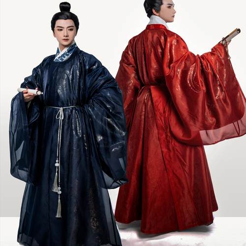 如是观汉服明制圆领袍道袍织金