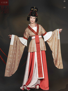 [香阴]复原风北魏破裙间色裙魏晋南北朝半袖大襦裙如是观原创汉服