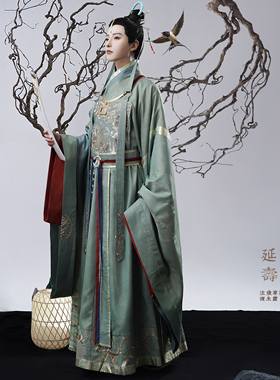 【延寿】明制道袍补服道服织金金线刺绣如是观原创汉服神仙春秋装