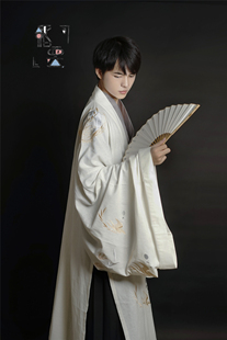 如是观汉服【燕月】宋制褙子棉麻刺绣类披风大氅现货