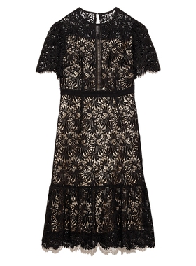 日代国内现货日本 CELFORD 重工蕾丝连衣裙CWFO202001