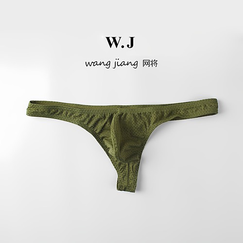 男士内裤镂空透明丁字裤