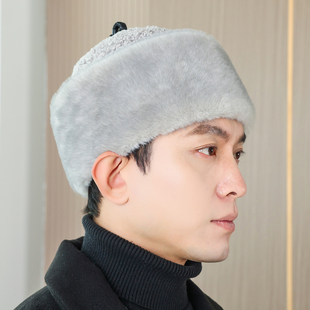 皇帝帽加厚地主帽乾隆帽子男贝勒爷仿水貂毛帽子满族王爷帽蒙古帽