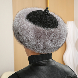 皇帝帽加厚地主帽乾隆帽子贝勒爷狐狸毛帽满族王爷帽貉子毛蒙古帽