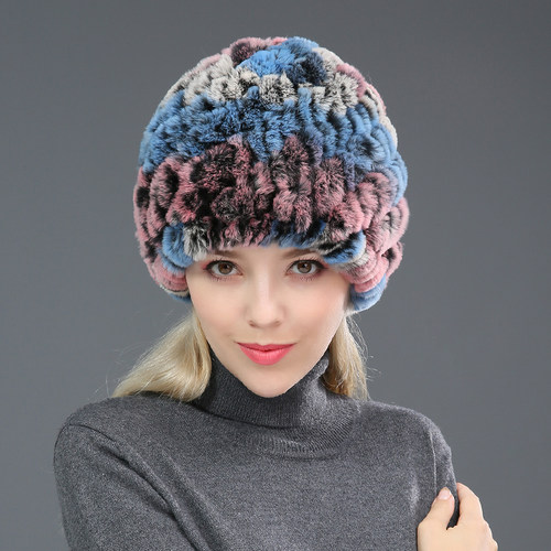 中老年人秋冬季獭兔毛护耳包头帽